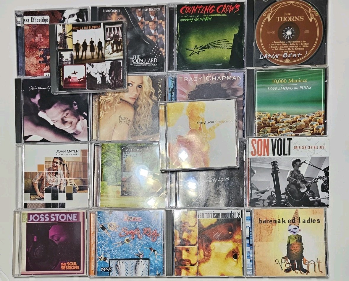 Lot of 18 CDs Featuring classic CDs from 1970s to 2000s Rock Pop R&B Hip hop