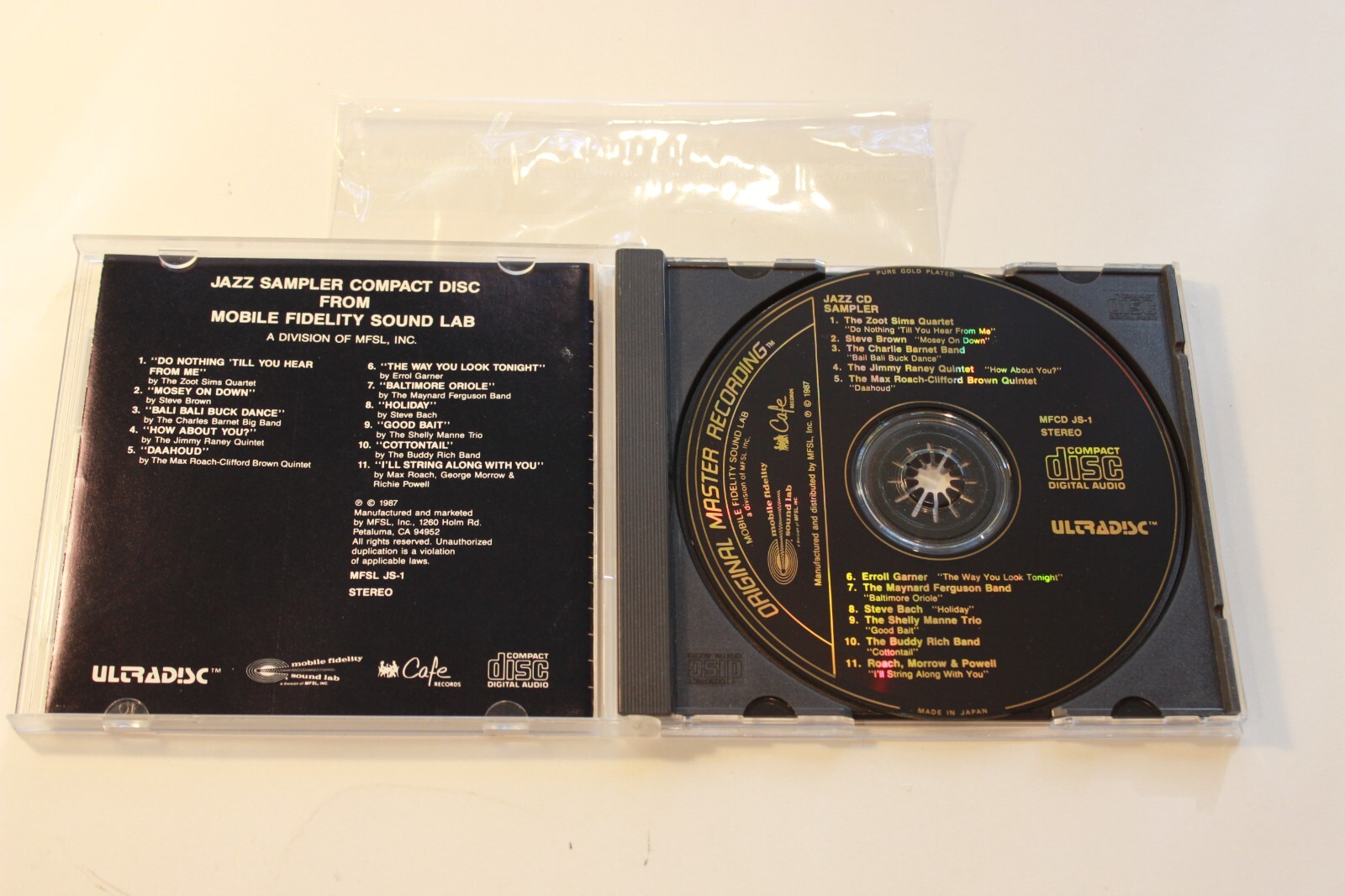 Jazz Sampler Various Artists – MFSL 24k Gold CD ULTRADISC JS-1 – VERY RARE CD