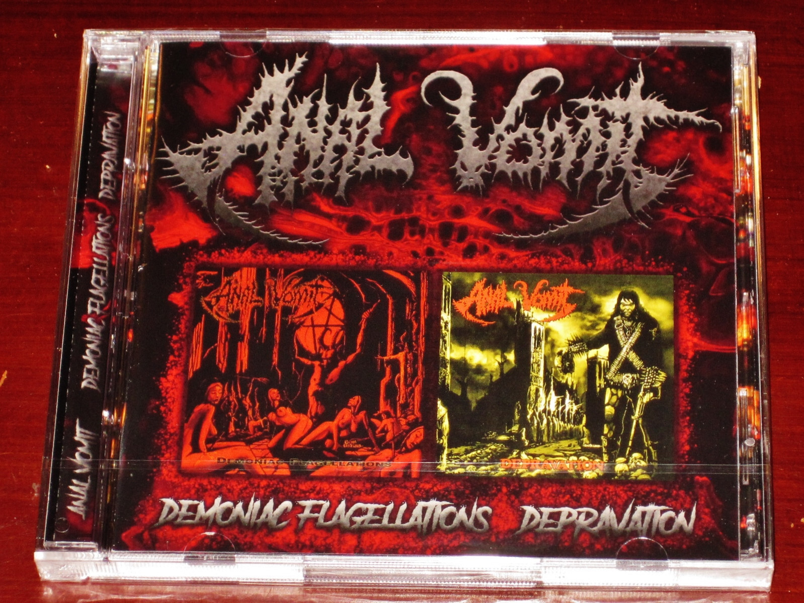 Anal Vomit: Demonic Flagellations + Depravation 2 CD Set 2023 Back On Black NEW