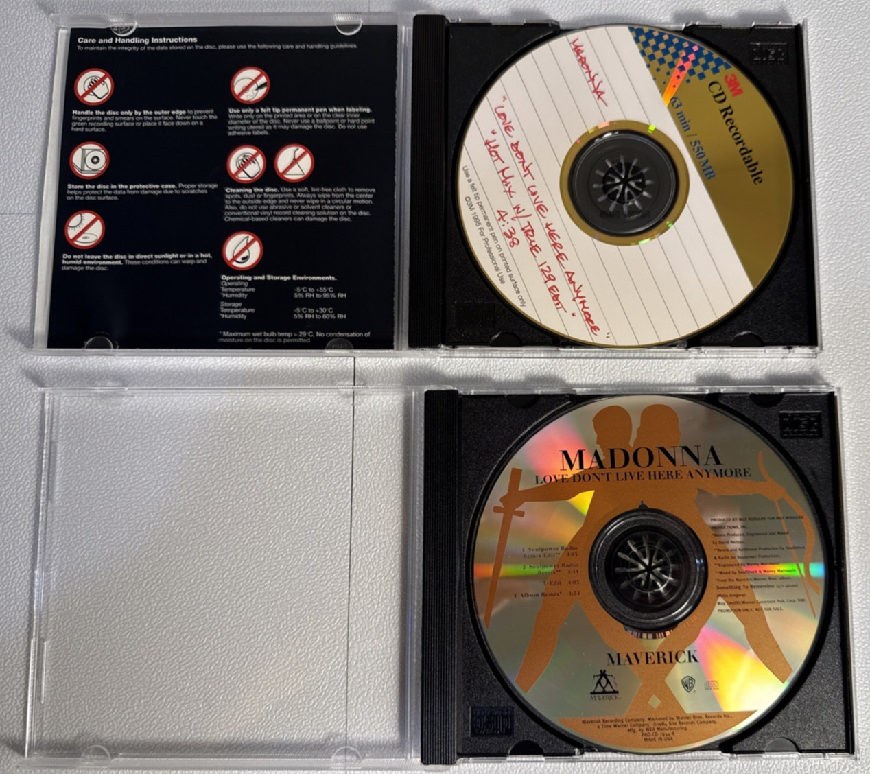 MADONNA Love Don’t Live Here Anymore 2-CD Promo Lot / Radio DJ CD-R Acetate