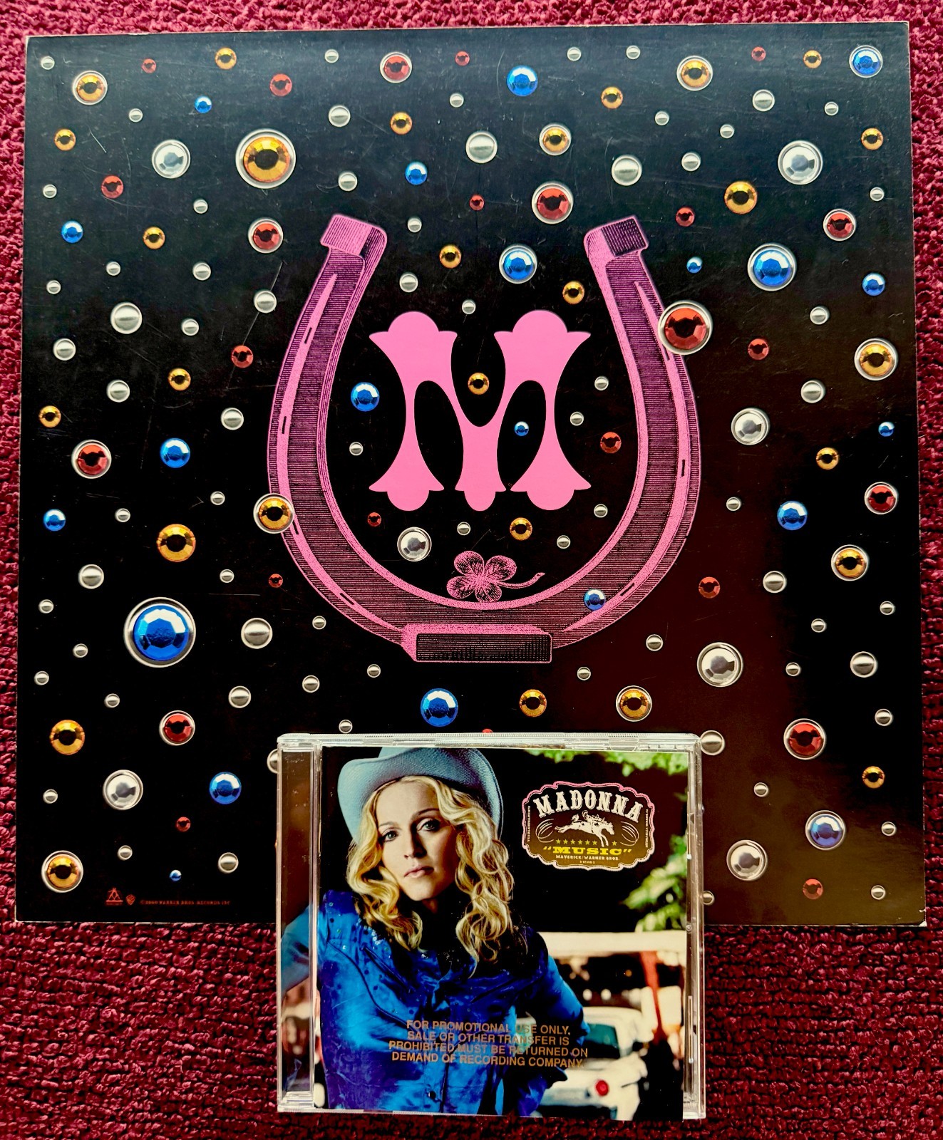 MADONNA MUSIC CD PROMO GOLD STAMP & RECORD STORE ALBUM VINYL FLAT POSTER LP MINT