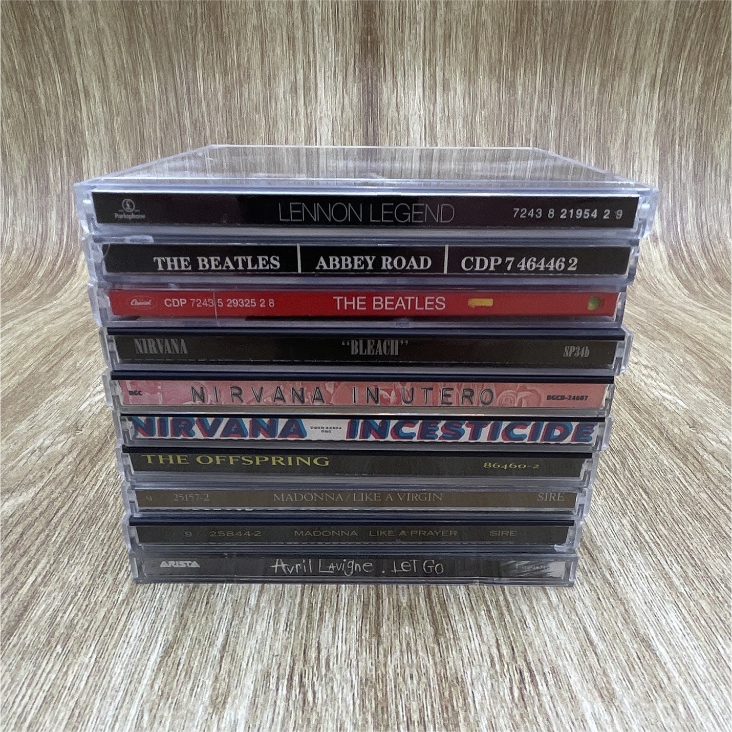 Lot of 10 CD’s. USED Read Description. Beatles,Nirvana,Madonna etc