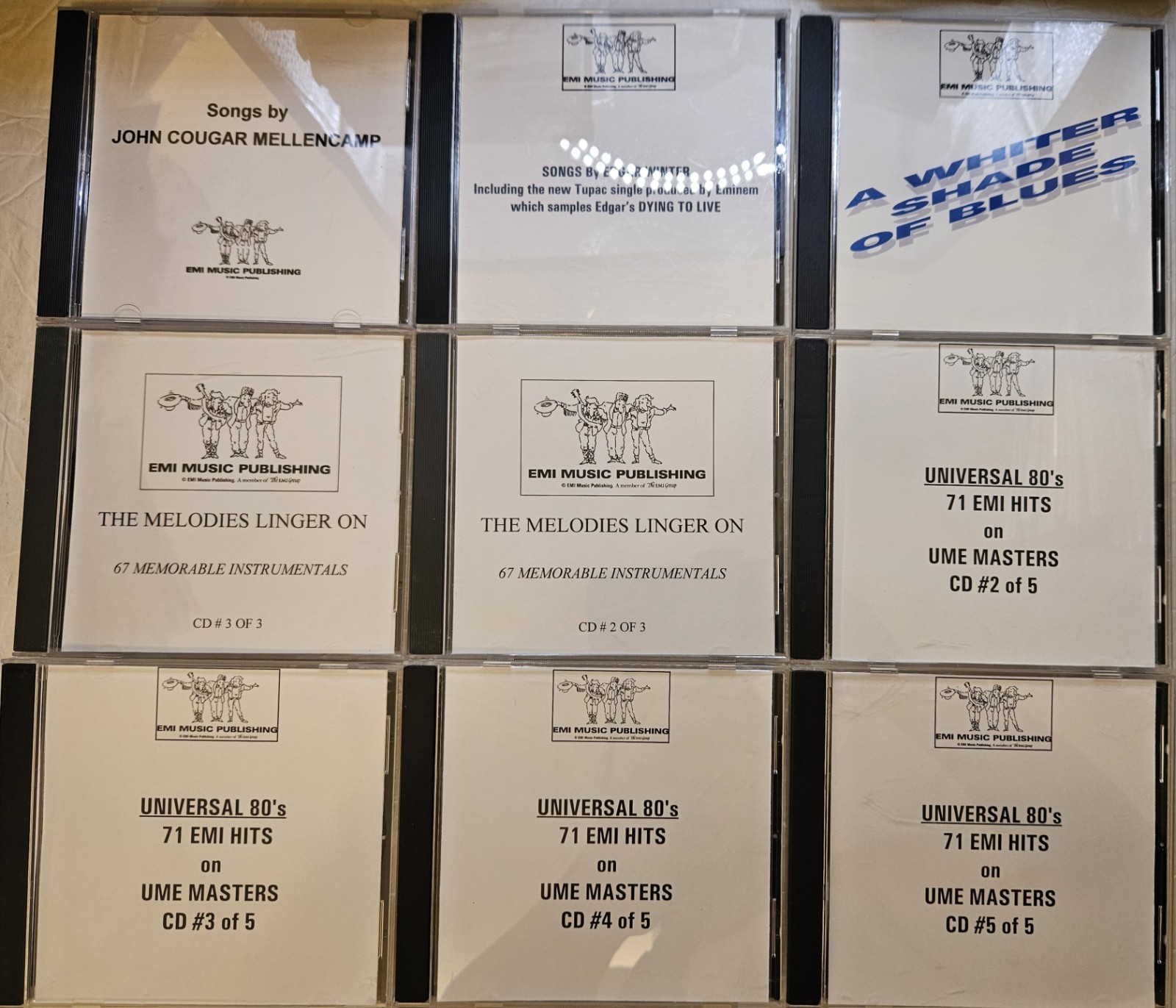 Warner Bros EMI PROMO Licensing CD-R PRIVATE PRESS ROCK SOUL FUNK Lot Of 56 VG+
