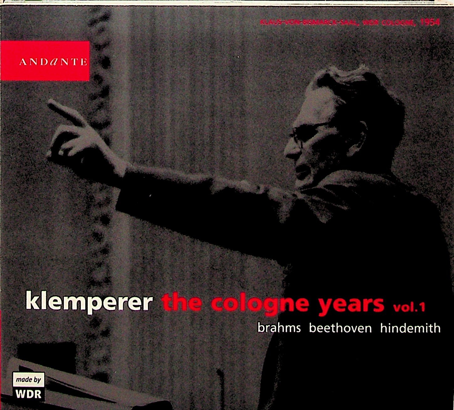 The Cologne Years Vol. 1 KLEMPERER Brahms Beethoven Hindemith Works 2-CD WDR