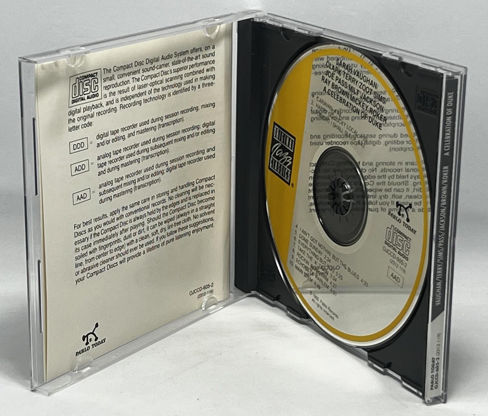 Sarah Vaughan CD A Celebration Of Duke Jazz Album Zoot Sims Vocal 1990 Big Band
