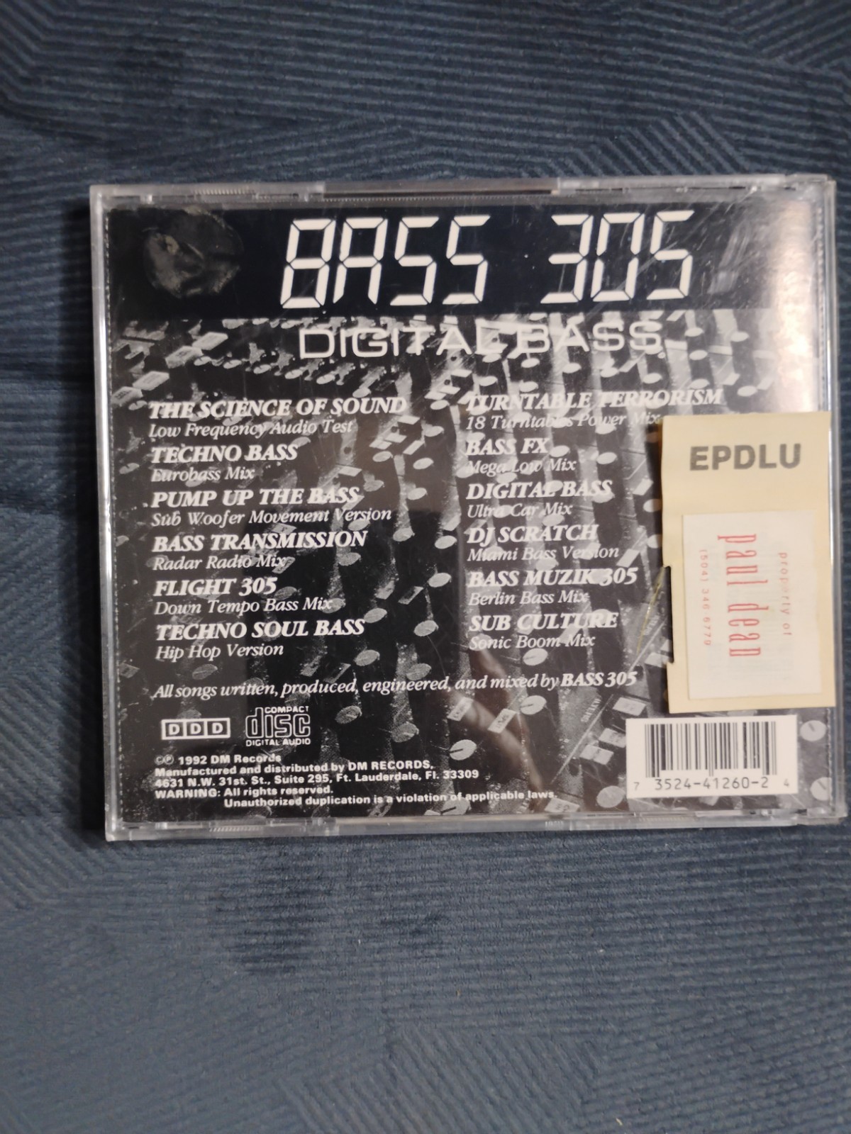BASS 305 (1992) DIGITAL BASS – CD – Hard To Find!