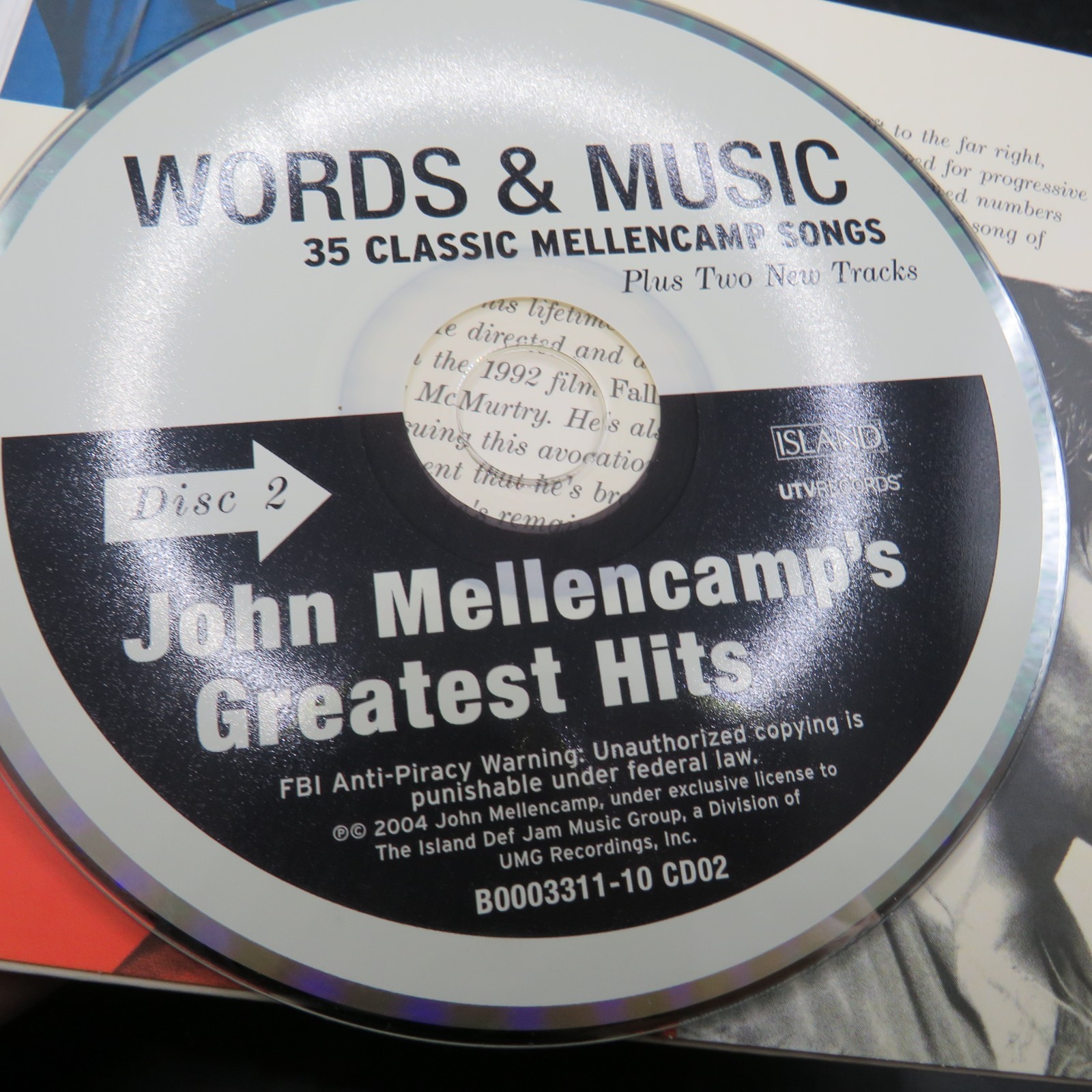 Words & Music: John Mellencamp’s Greatest Hits 2004, 2 CD, 35 Tracks Pink Houses