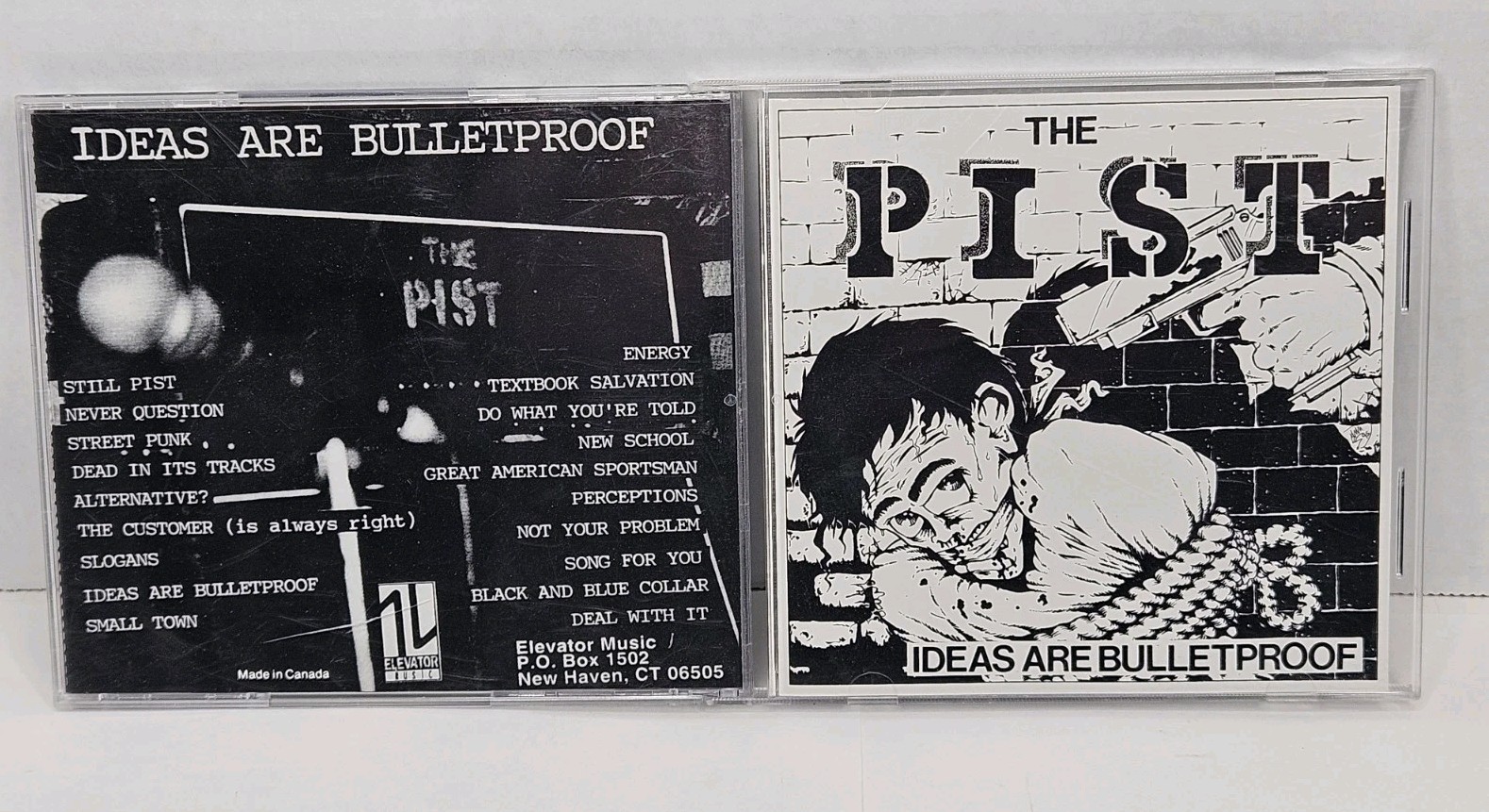 The Pist Ideas Are Bulletproof CD 1995 Hardcore Punk 1st Press Elevator Music