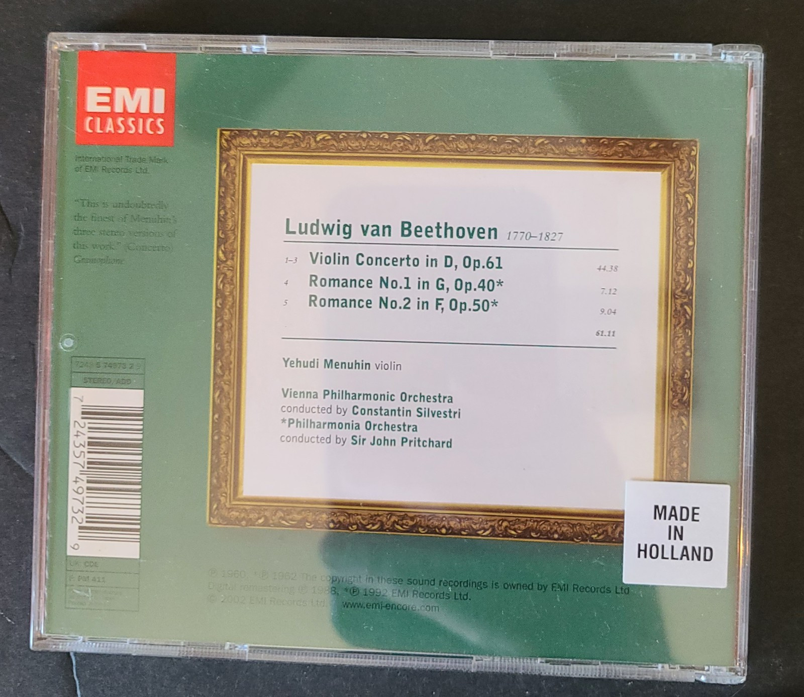 Classical Music CD Lot – Beethoven 5 Cds #2 Kempff Vladar Bareboim Silvestri +