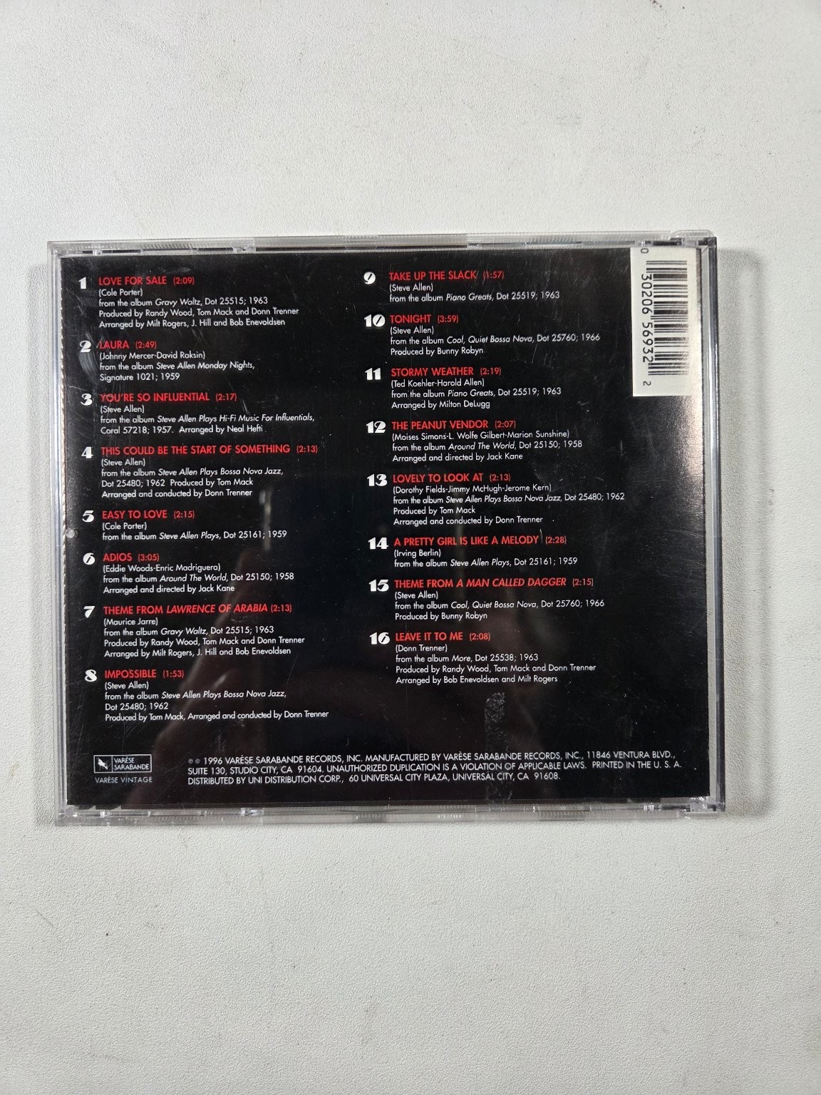 Steve Allen – Plays Hi-Fi Music For Influentials CD 1996 Jazz Varèse Sarabande