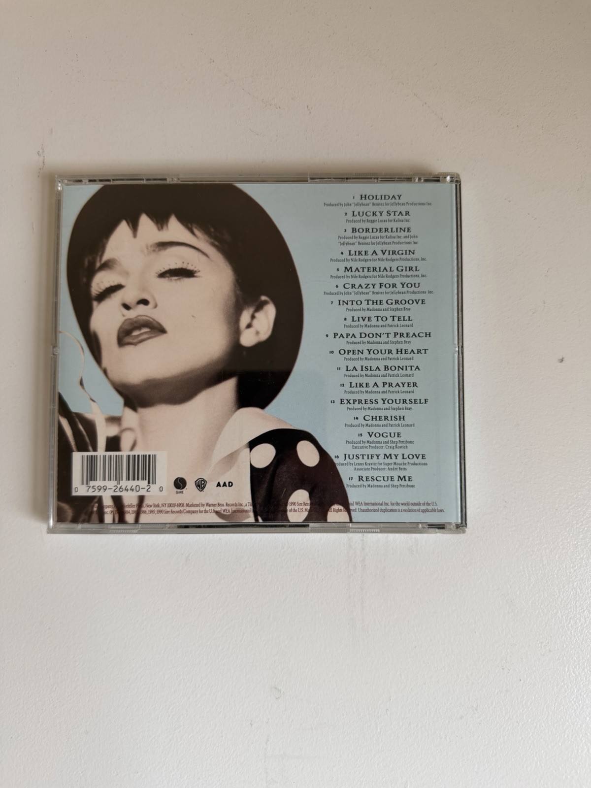 Madonna – The Immaculate Collection (CD, 1990, Sire/Warner Bros.) Best Of