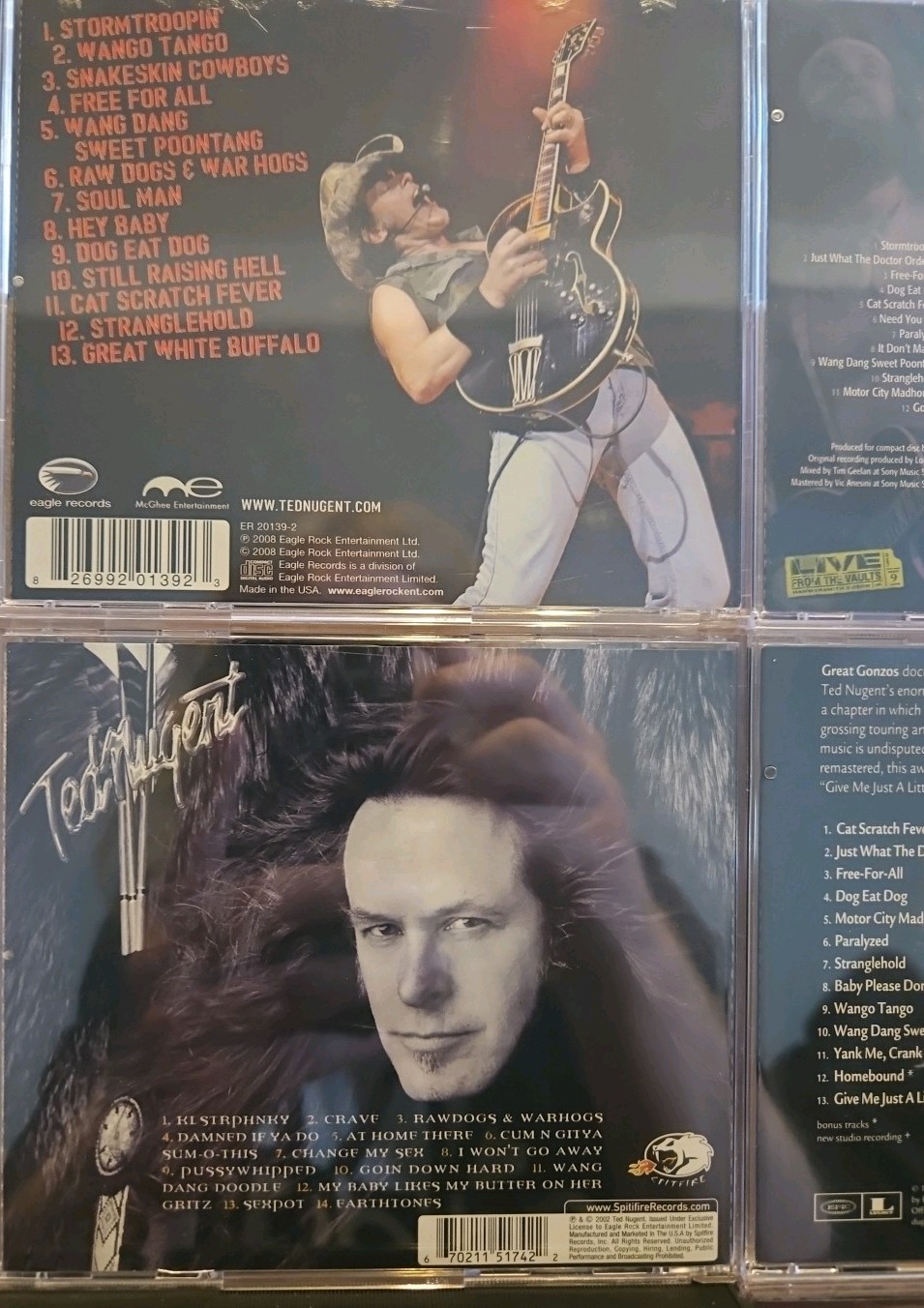 Ted Nugent CD Lot In Excellent Condition Expanded Editions And Live Albums EX!!
