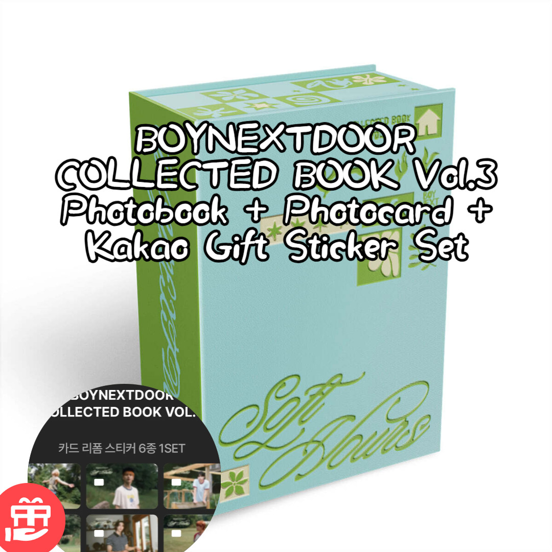 BOYNEXTDOOR COLLECTED BOOK Vol.3 Photobook + Photocard + Kakao Gift Sticker Set