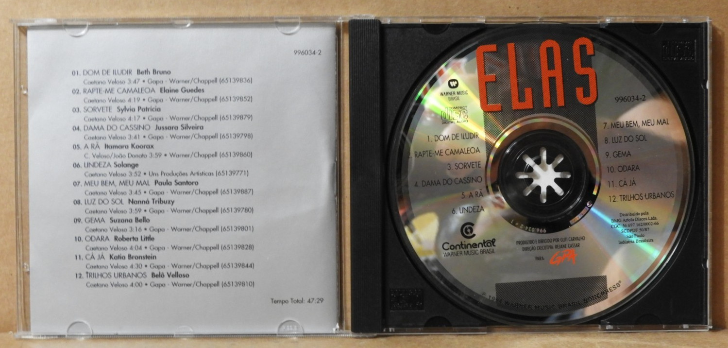 ELAS CANTAN A CAETANO VELOSO (VARIOUS) 1993 (WARNER/BRAZIL) CD VG+/VG+!!