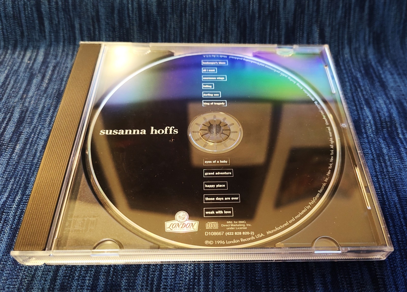 Susanna Hoffs – Susanna Hoffs S/T, 1996 CD, Play Tested, Disc Excellent (EX)