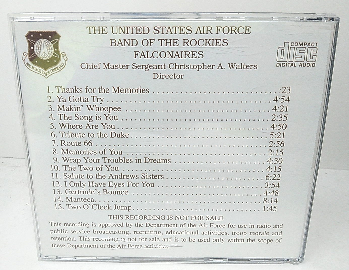 Falconaires CD United States US Air Force Academy Band Jazz from the Rockies