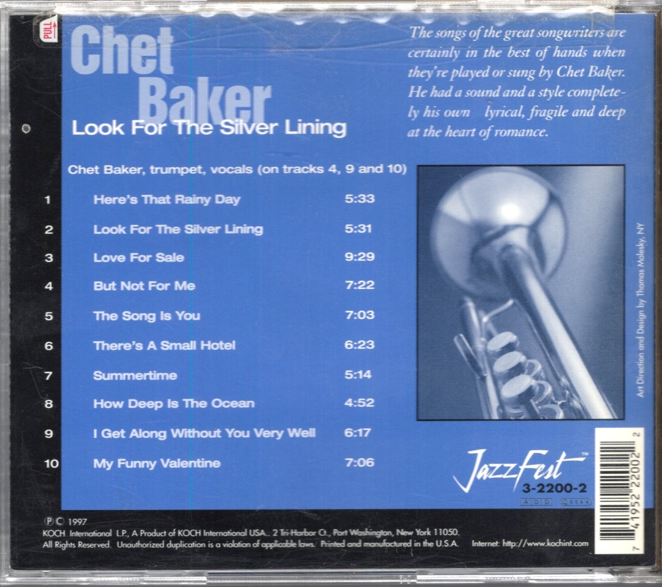 Lot of 6 CHET BAKER Music CDs (Multiple Titles)