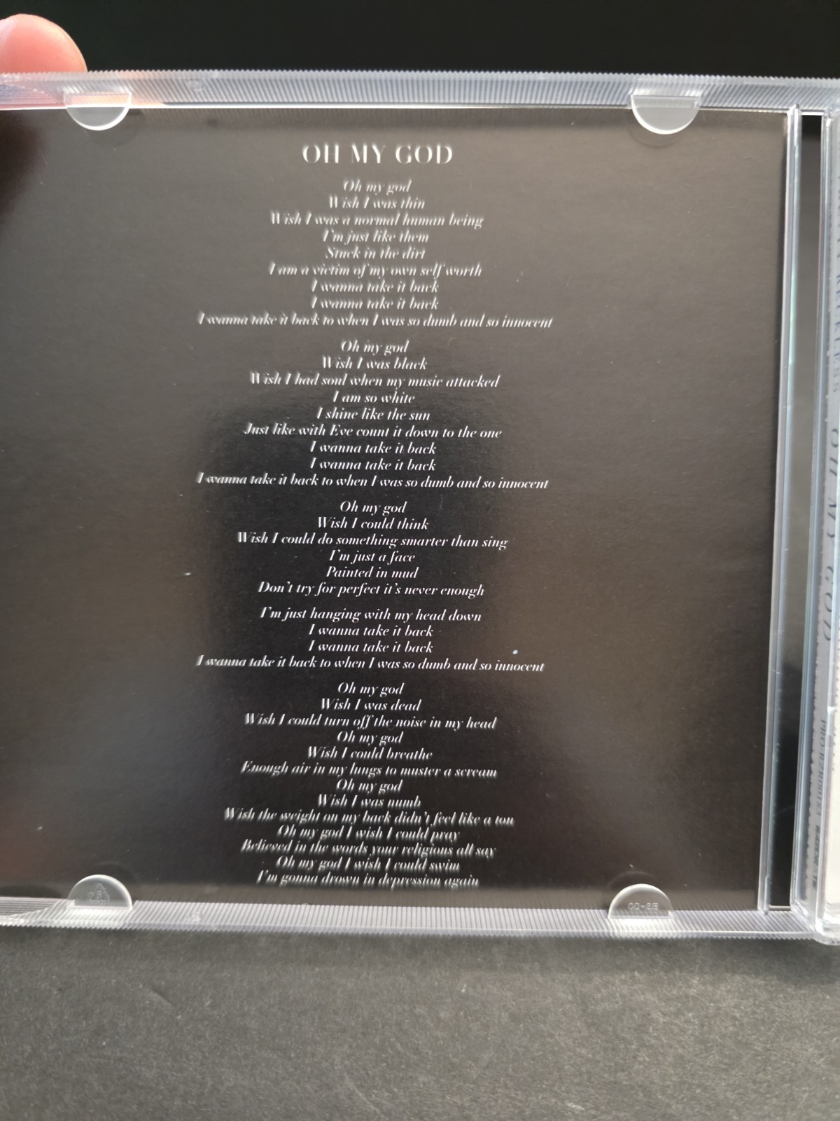 The Pretty Reckless Oh My God Promotional CD Insert Not For Sale Radio Edit
