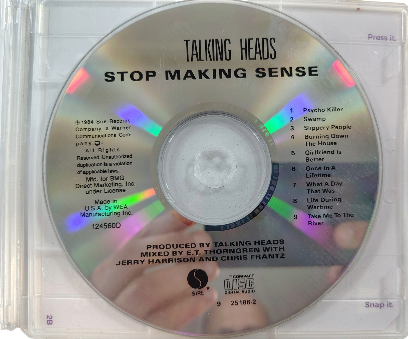 (1984) Talking Heads – Stop Making Sense Music CD