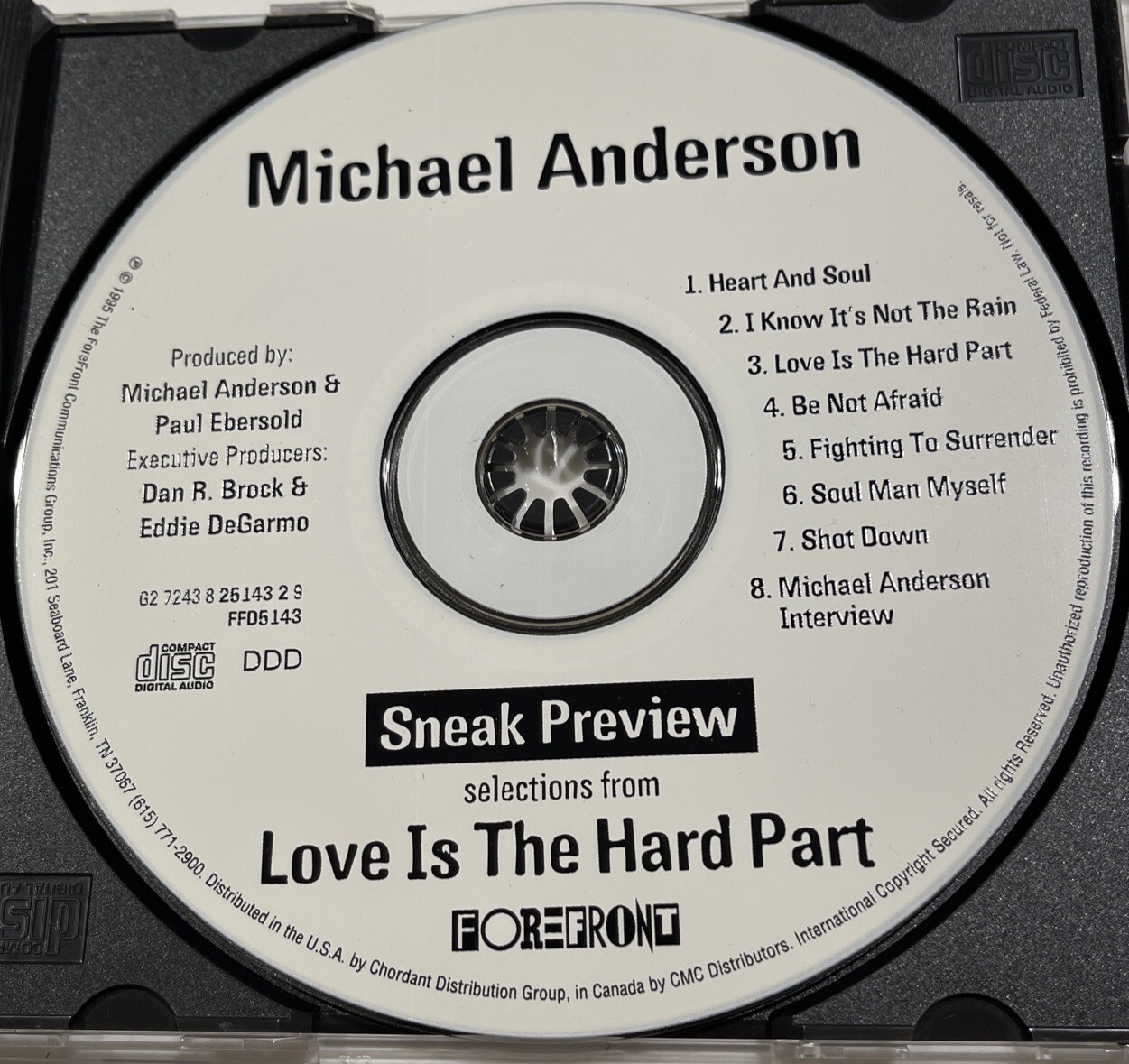 EXCLUSIVE 32 Min INTERVIEW Michael Anderson “Love Is The Hard Part” ‘95 PROMO CD