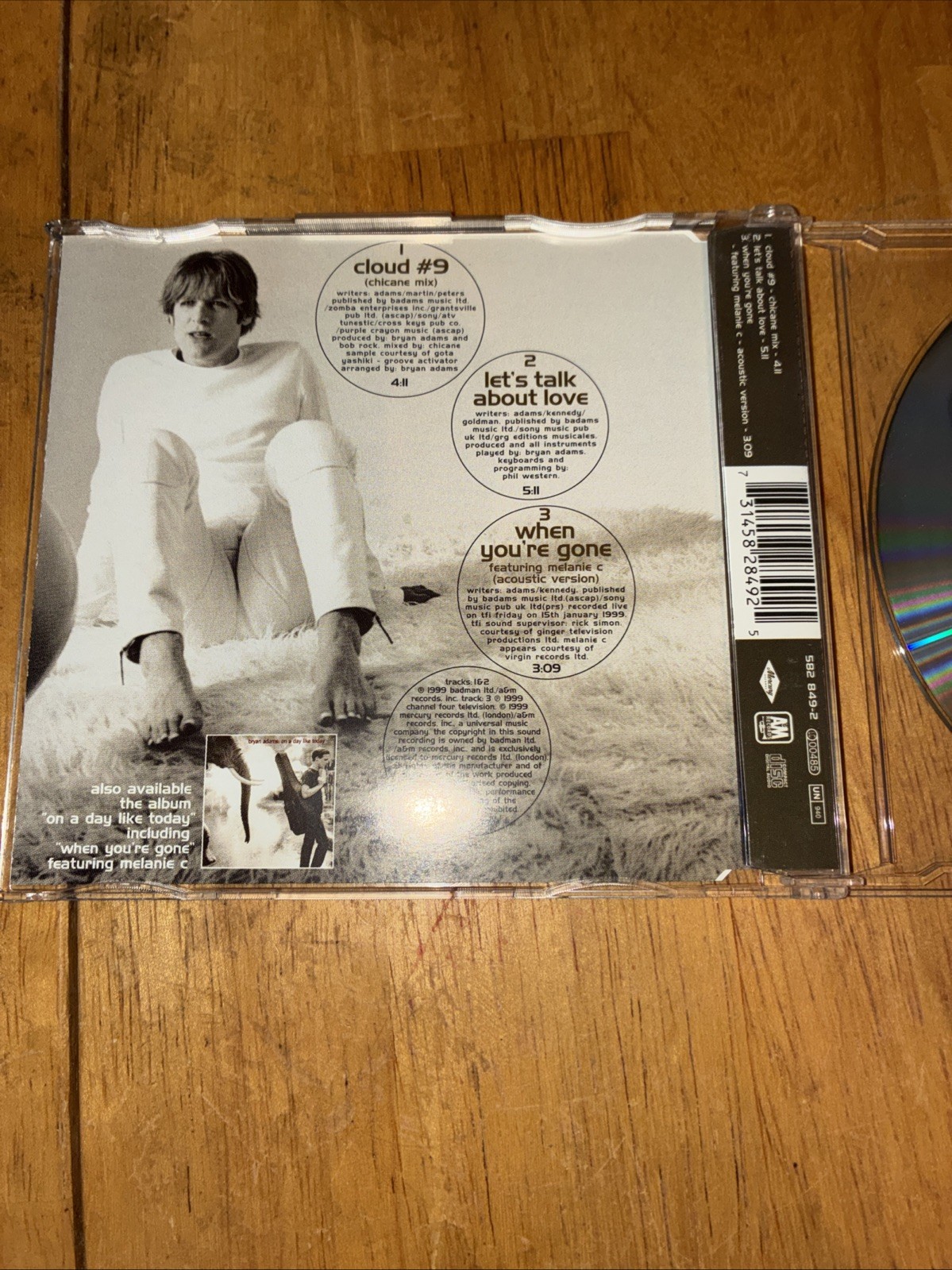 Bryan Adams Cloud #9 EU Import 3 Track CD 1999 A&M Records Issue