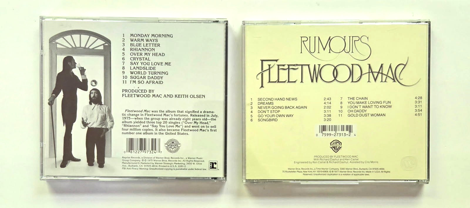 Fleetwood Mac 2 CD Lot Self Titled and Rumours LIKE NEW CONDITION!