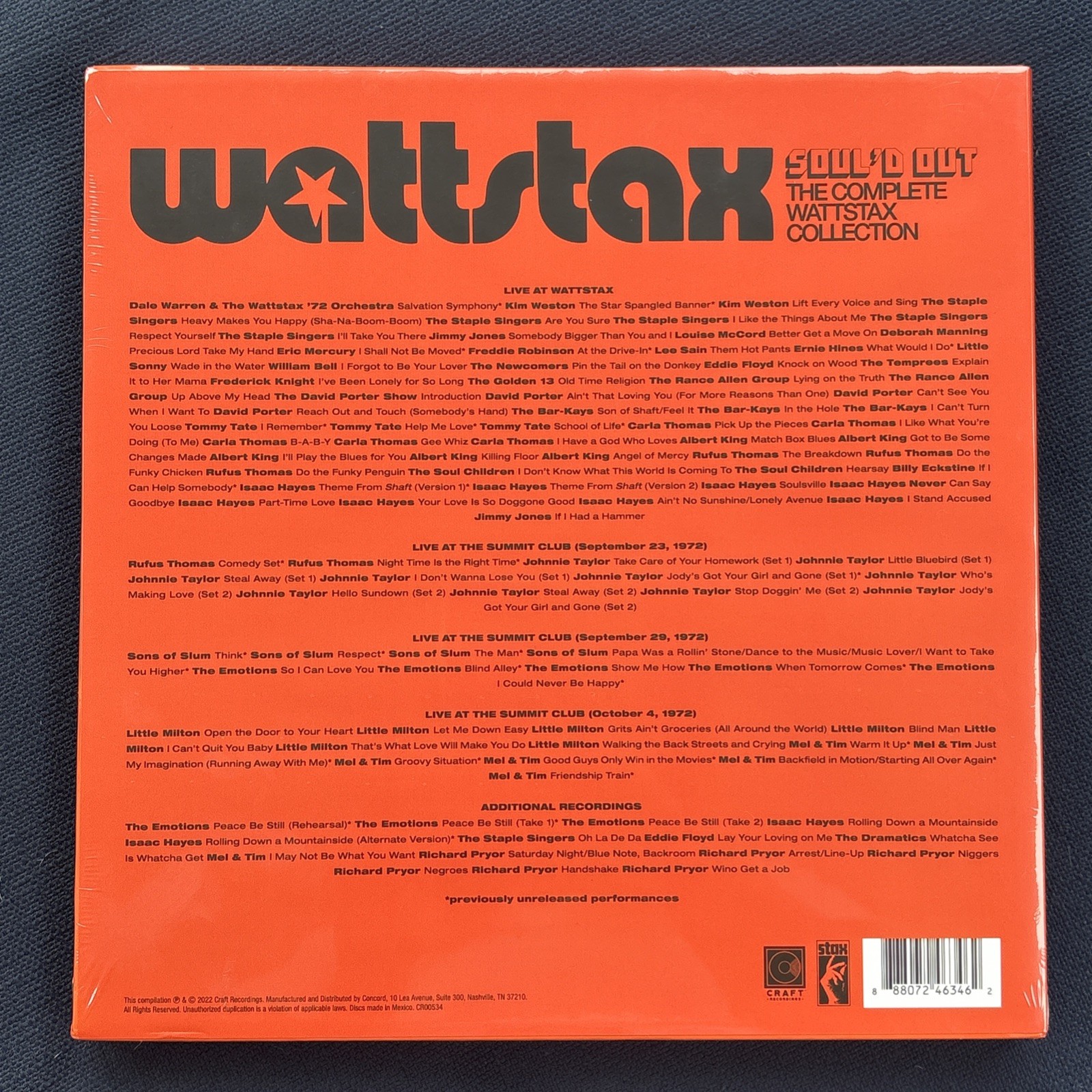 Soul’d Out: the Complete Wattstax Collection by Various (12 CD Set, 2023)
