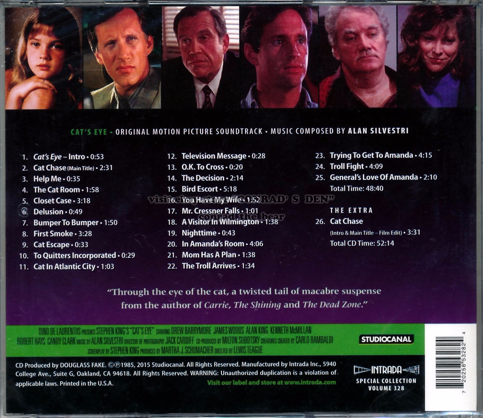 Alan Silvestri “CAT’S EYE” score Intrada Limited CD sold out SEALED