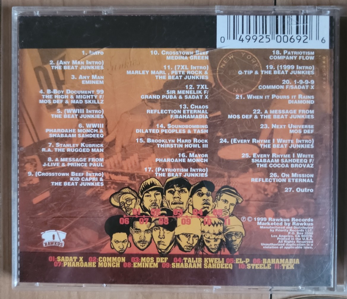 Rawkus Soundbombing II Vol. 2 by Various Artists – 1999 Priority Records CD