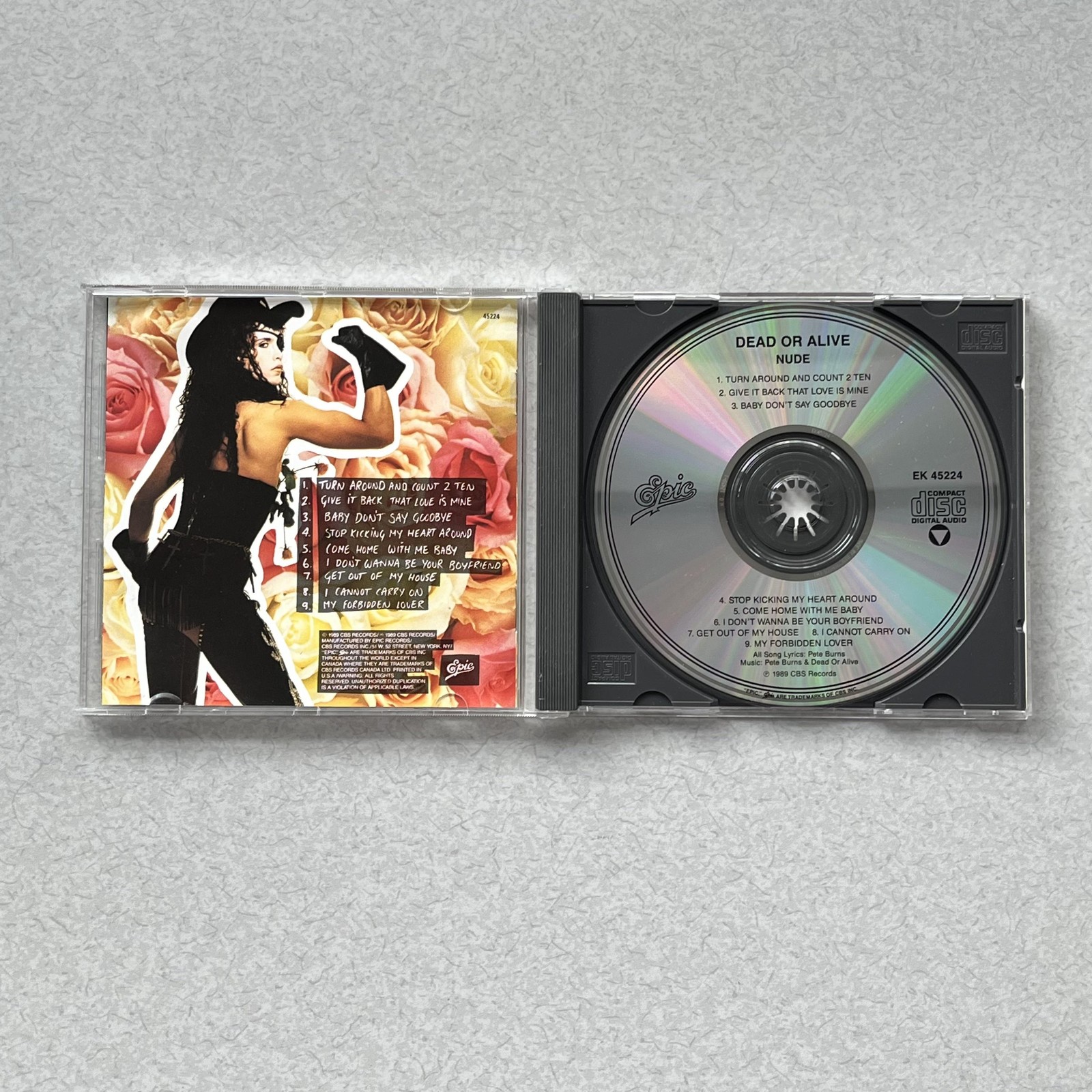 Dead Or Alive CD Nude 1989 Epic Synth-Pop Dance Pop Multicolor Jewel Case Album