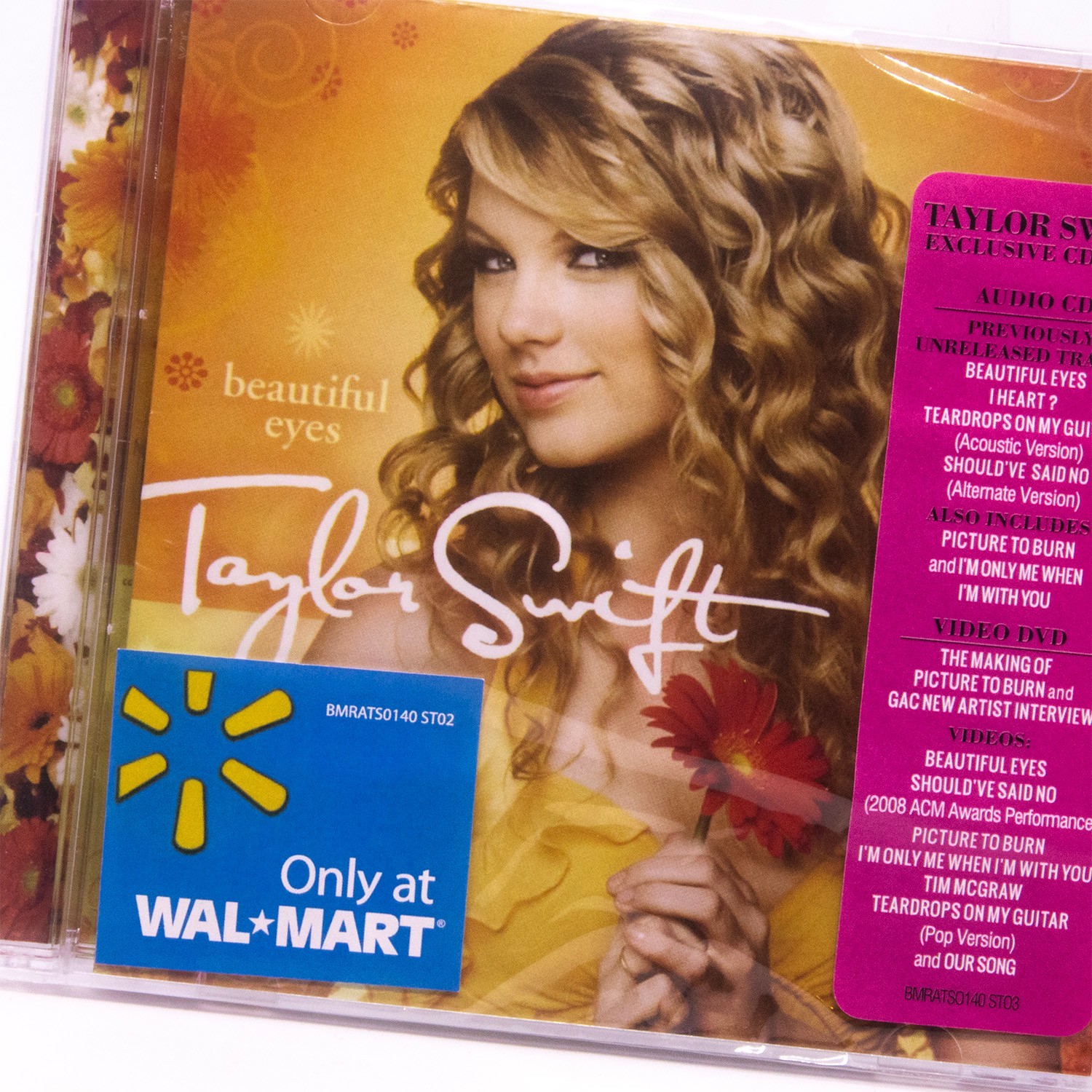 Taylor Swift Beautiful Eyes Walmart CD+DVD Limited Edition 2008 SEALED NEW