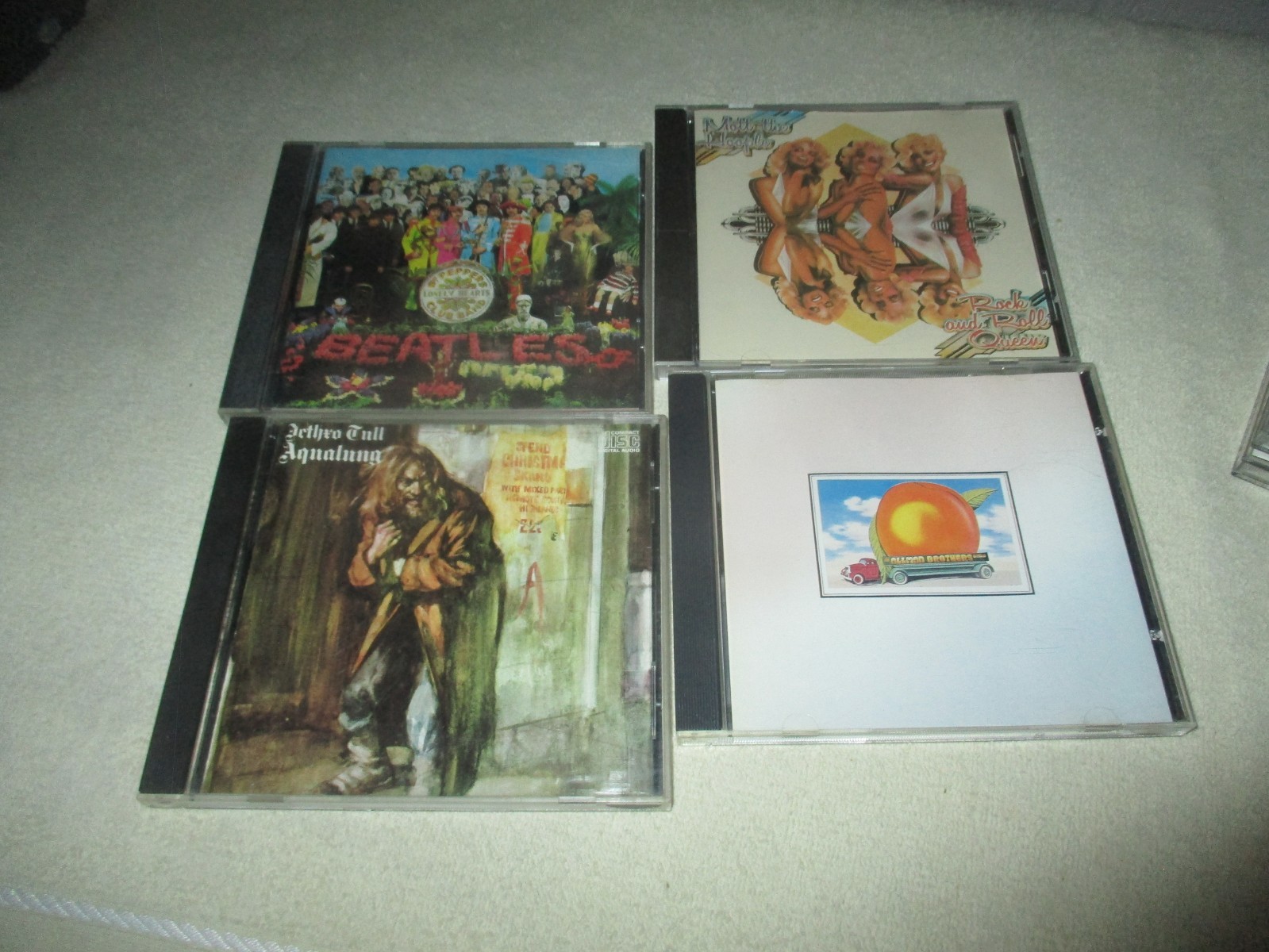 6 CD Classic Rock Lot Edgar Winter, Rush, Mott The Hoople, Tull, Beatles, Allman