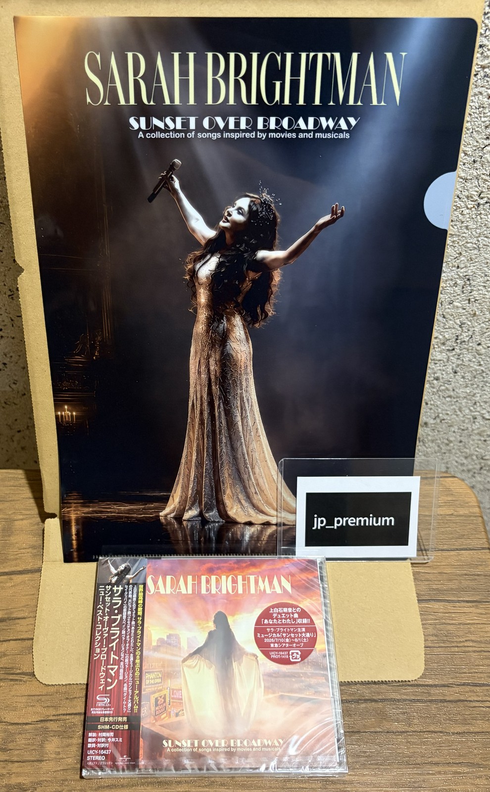 Sarah Brightman Sunset Over Broadway SHM CD + A4 plastic folder Set Japan 2026