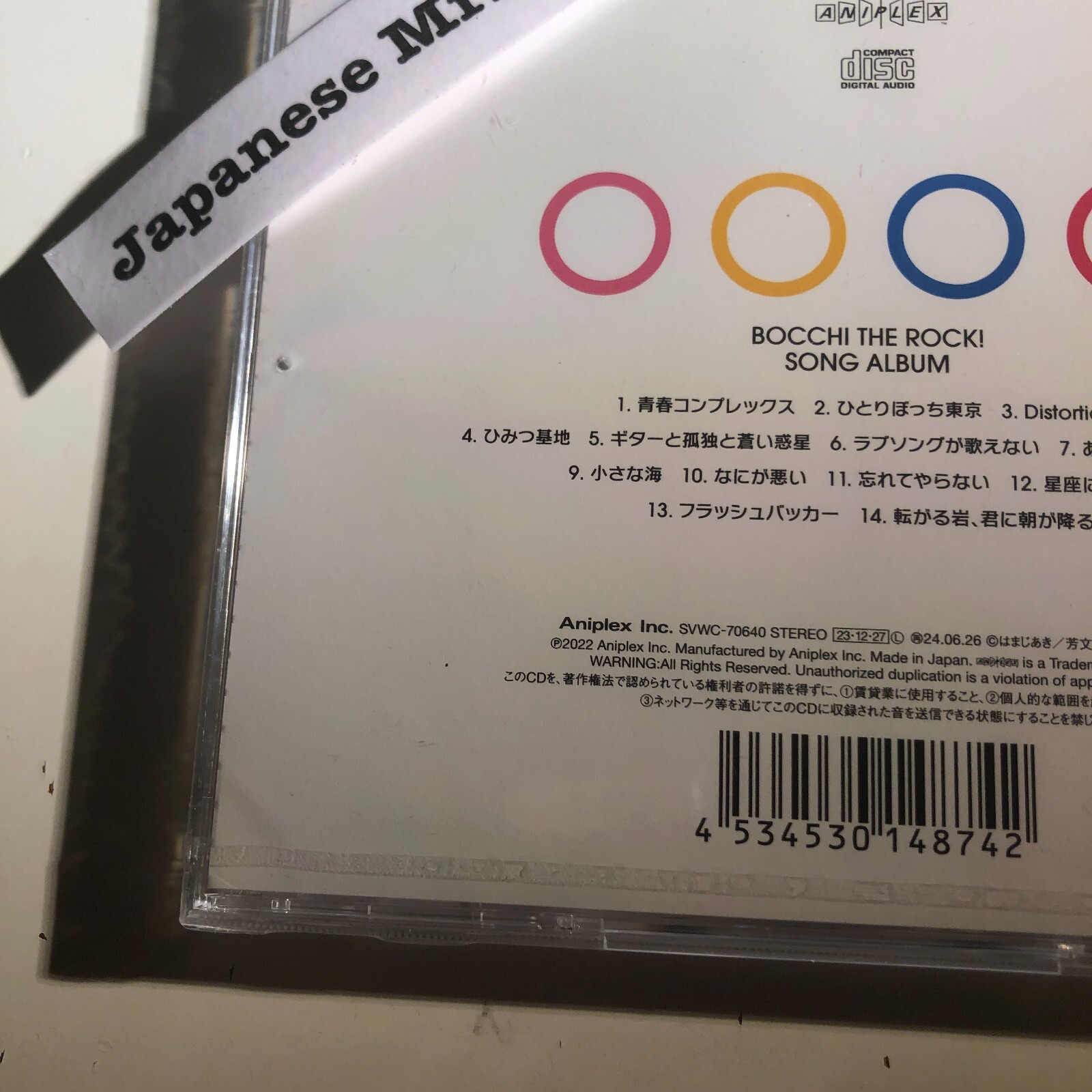 Bocchi the Rock! Kessoku Band 1st Album CD Standard Edition