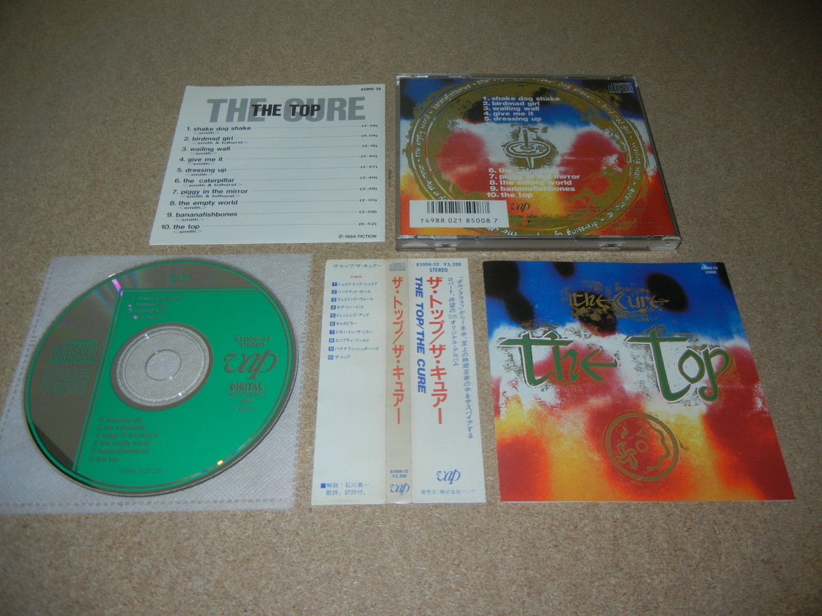 The Cure “The Top” JAPAN 1st press CD w/OBI 3200Yen 85008-32 VAP