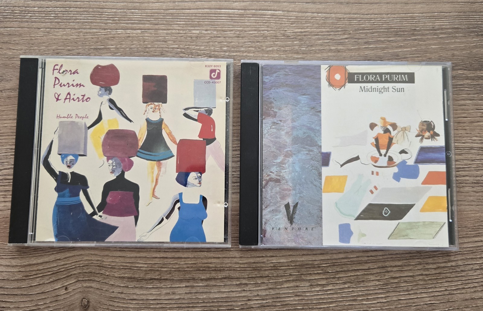 Flora Purim 2-CD LOT: Humble People JAPAN IMPORT + Midnight Sun Jazz Latin RARE