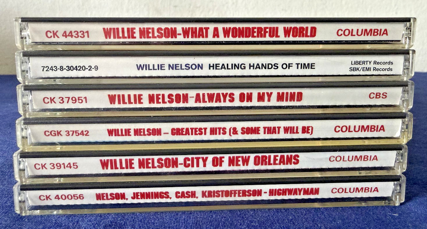 Willie Nelson CD Lot (6) Highwayman, City of New Orleans, Always on My Mind etc.