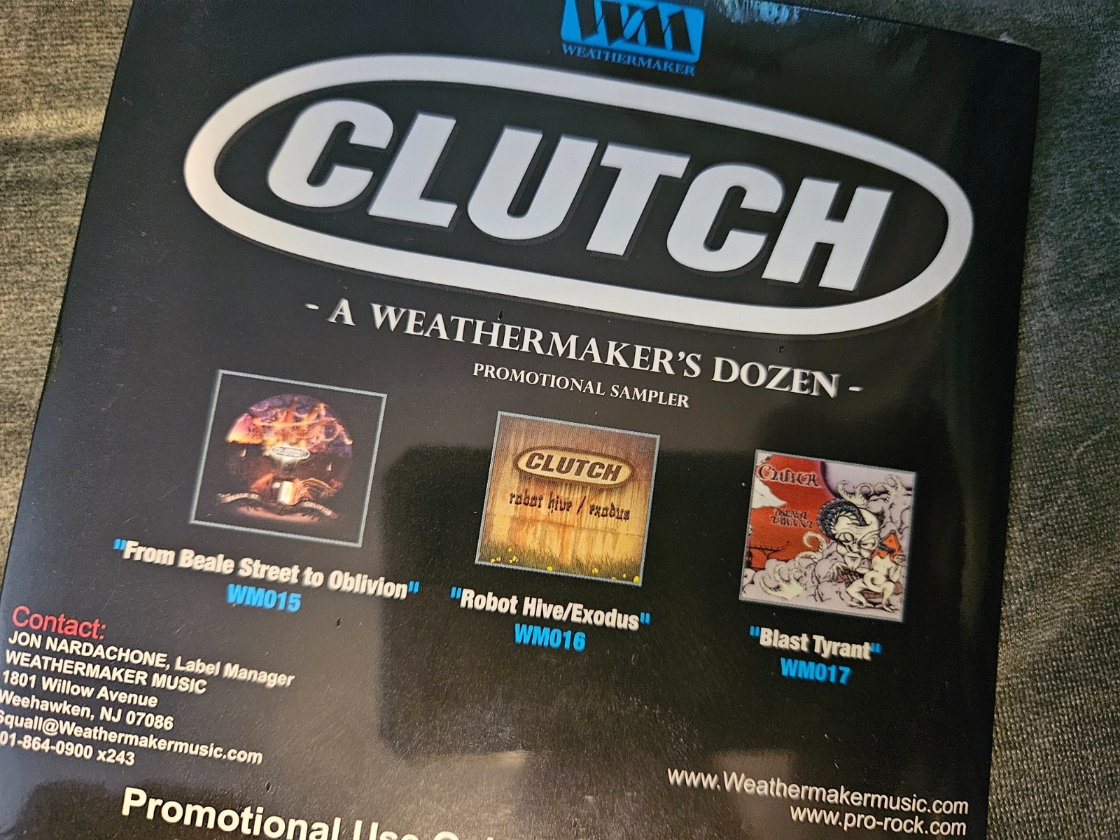 NEW AND SEALED CD ! A WEATHERMAKER’S DOZEN Promotional Sampler CLUTCH 12 Tracks