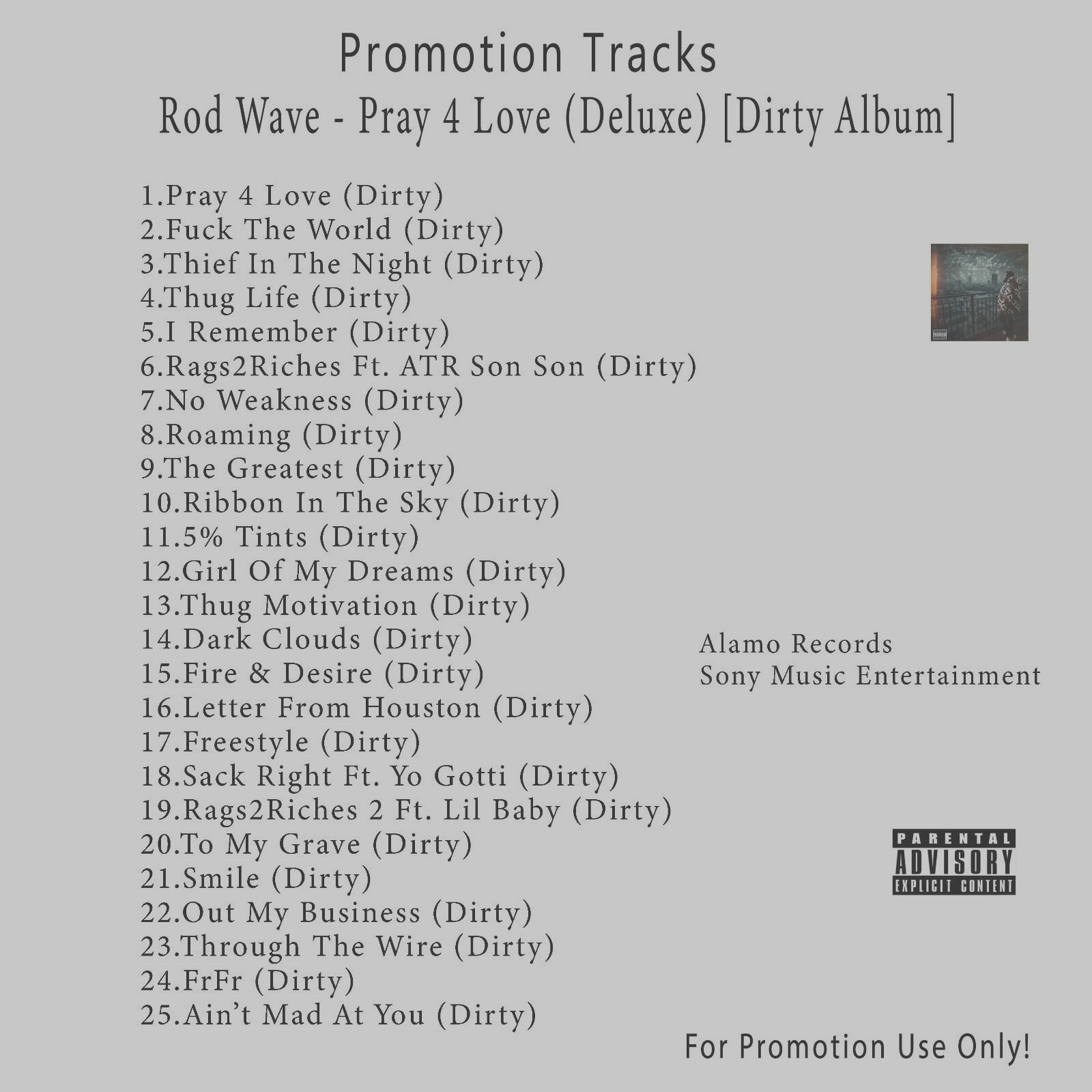 Rap/Hip-Hop, R&B/Soul.. White CD. Rod Wave – Pray 4 Love (Deluxe) [Dirty Album]