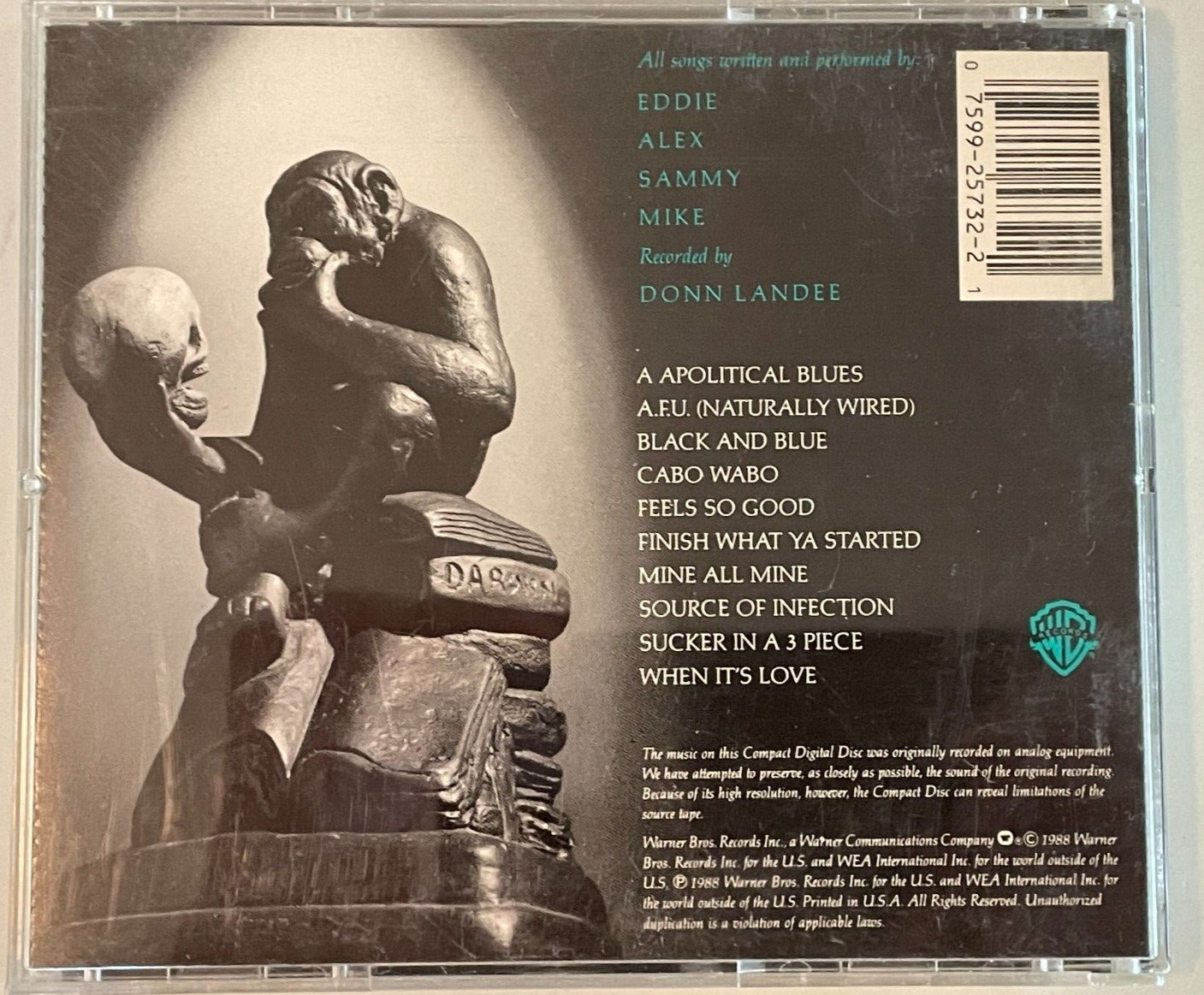 Van Halen – 2 Cd Lot “OU812” + “1984” Eddie Van Halen David Lee Roth NICE SET