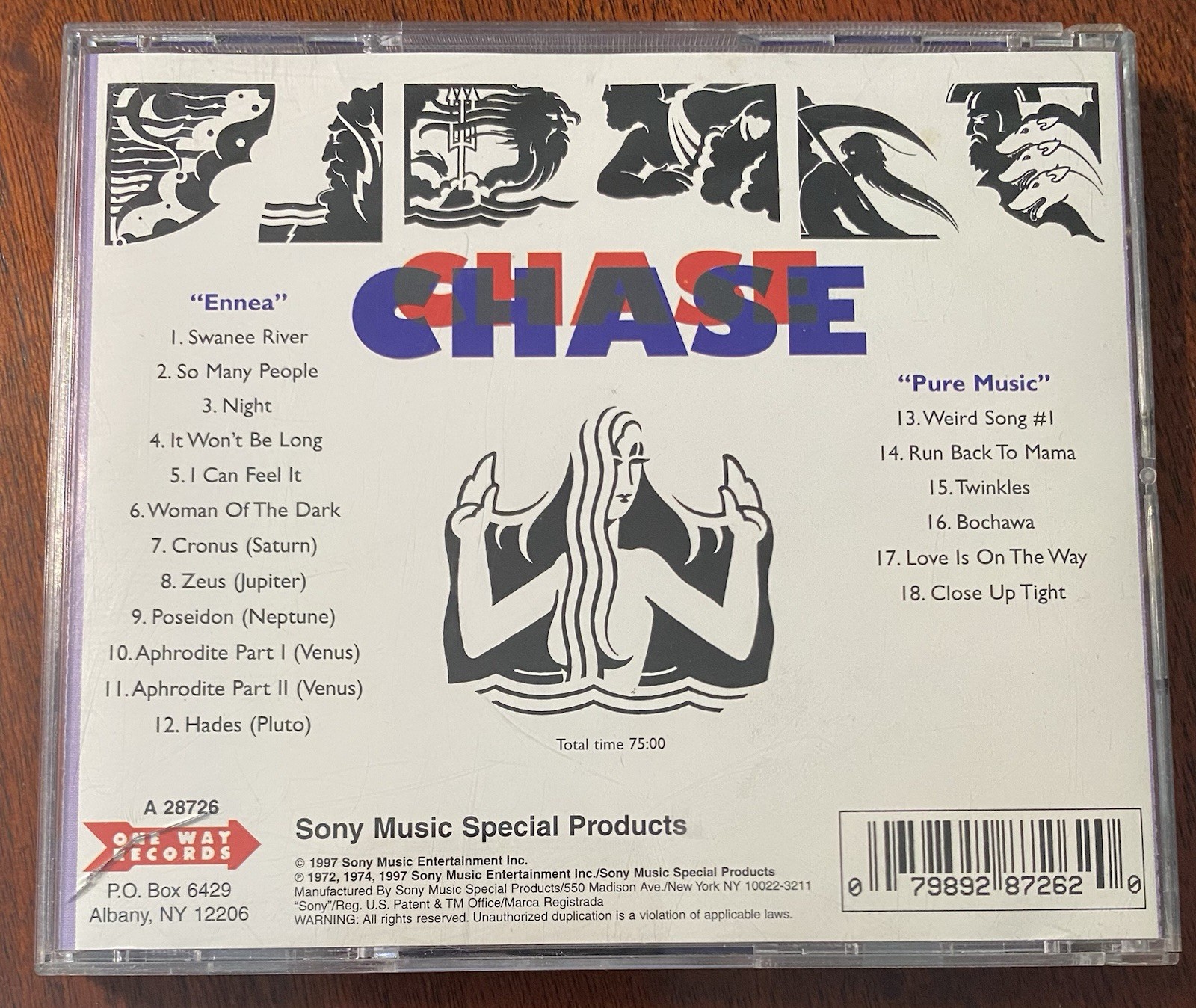 [2 Albums on 1 CD] Chase – Ennea and Pure Music (CD, 1997) *NM* **FREE SHIP**