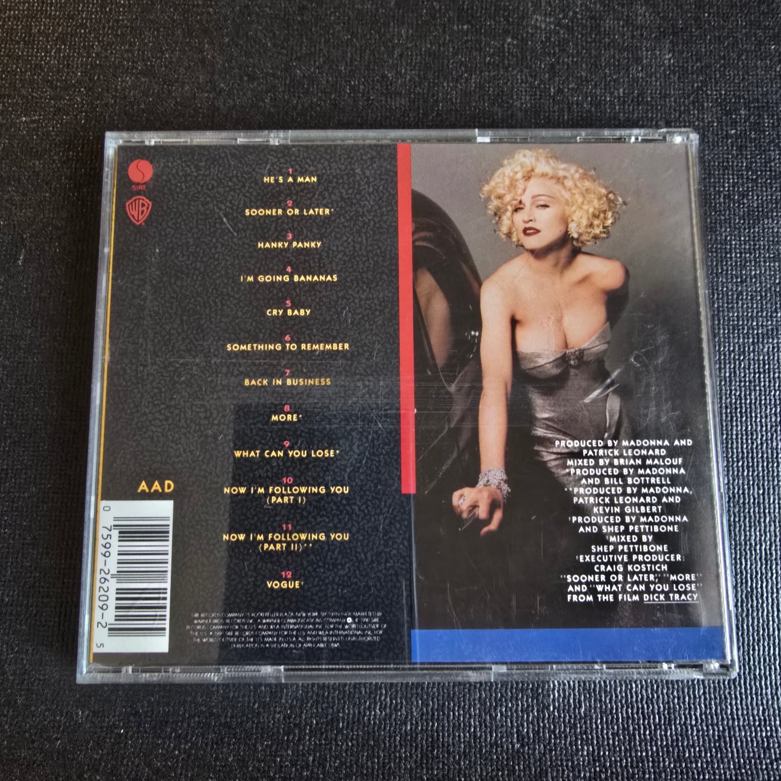 Madonna – I’m Breathless CD 1990 Pop Soundtrack Sire Warner Bros.