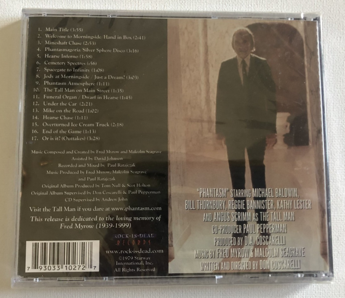 Phantasm Soundtrack CD Brand New Sealed with 2 Pre-Owned DVDs
