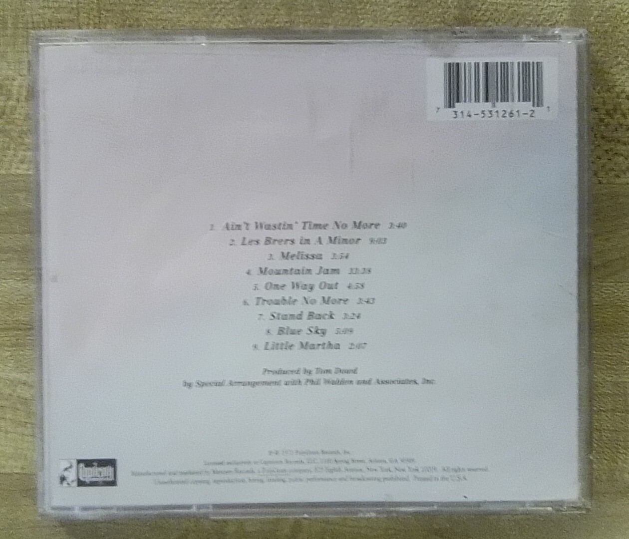 The Allman Brothers Band: Eat A Peach (1972) Capricorn Classics Reissue CD VG