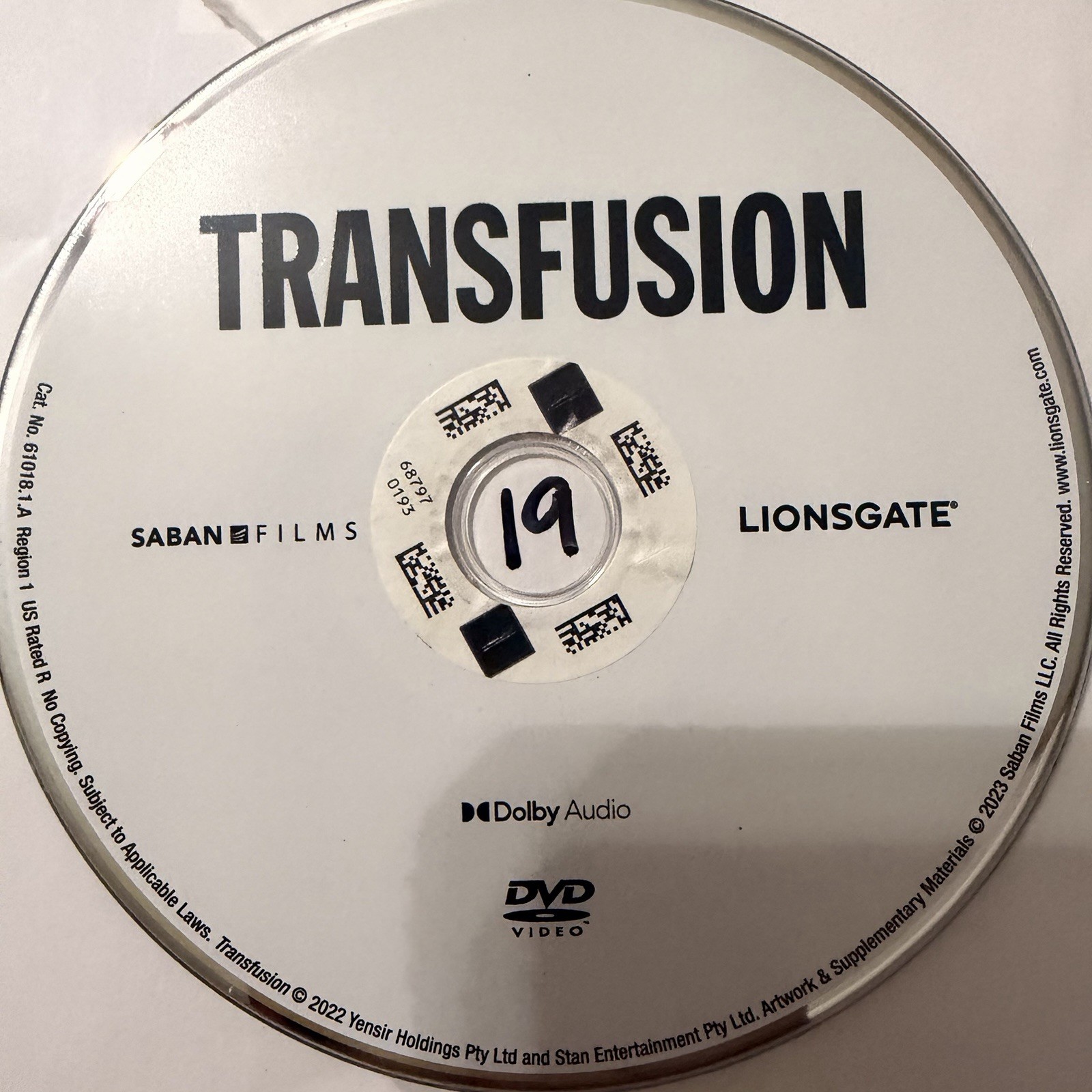 Transfusion DVD – 2022
