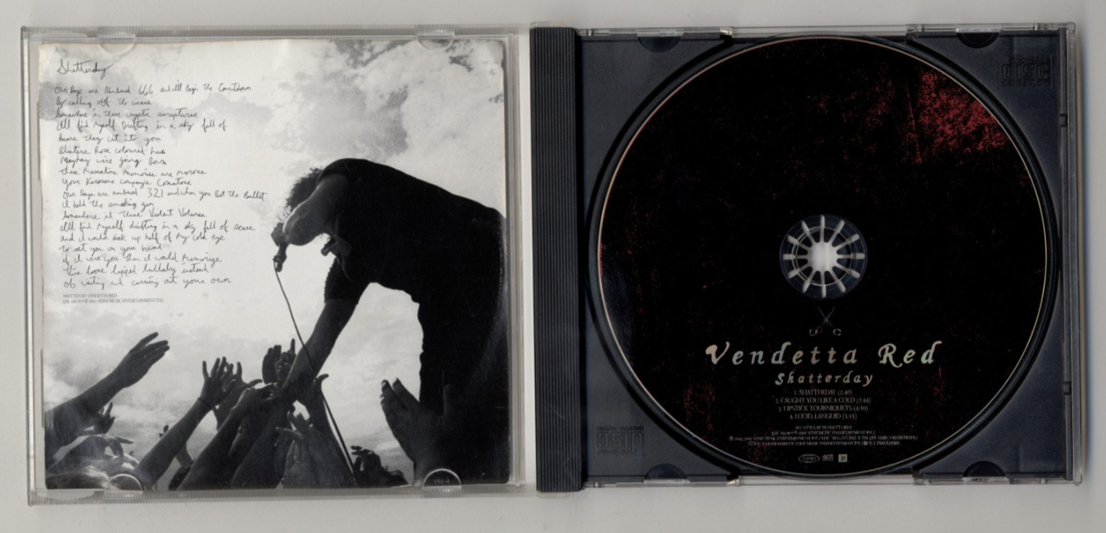VENDETTA RED – Shatterday / Promo CD Maxi Single / 2003 Epic ESK 59139