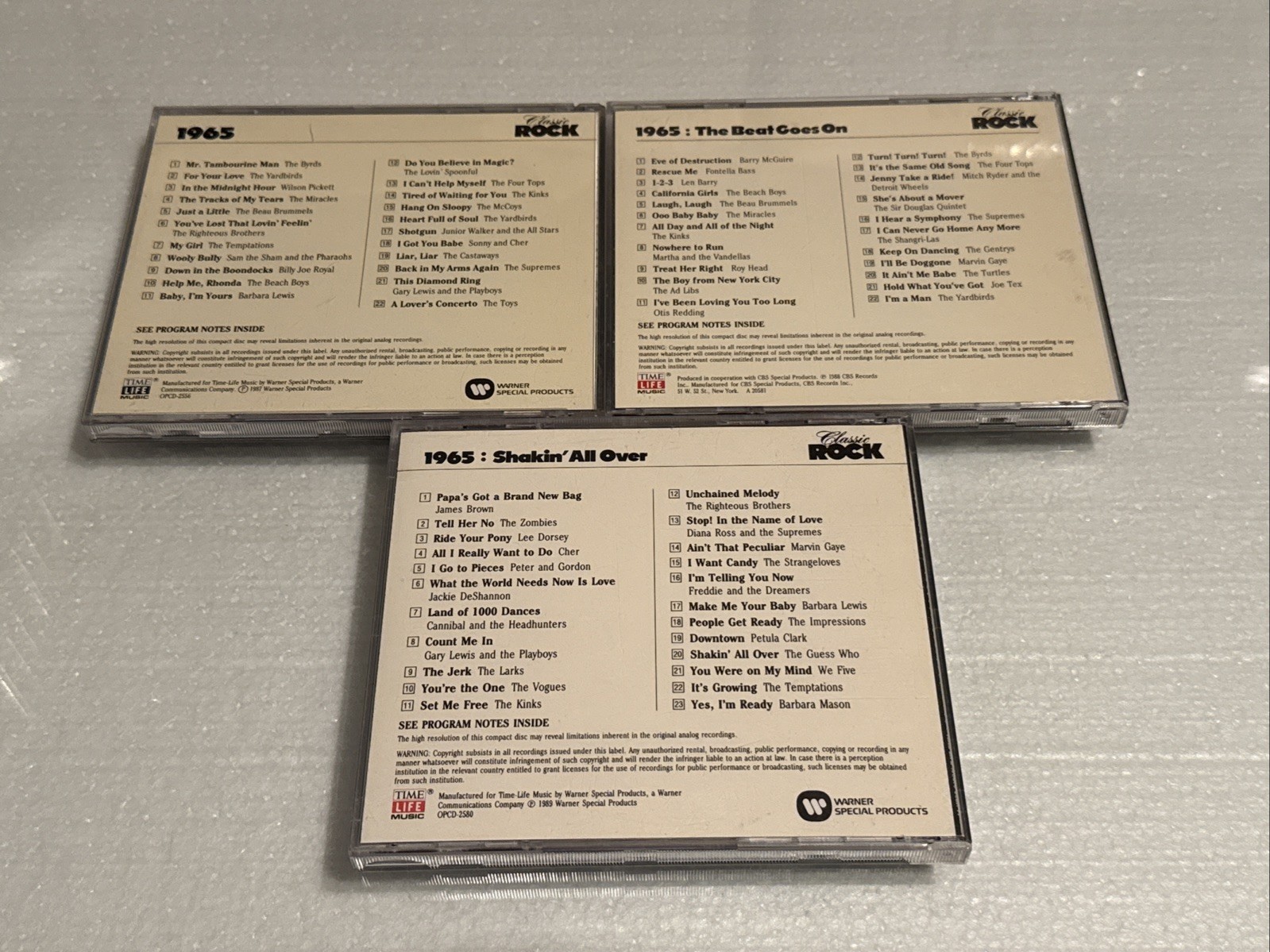 [TL3] 15 Time Life “CLASSIC ROCK” CD Lot 1960s 60s BEAT GOES ON SHAKIN’ ALL OVER