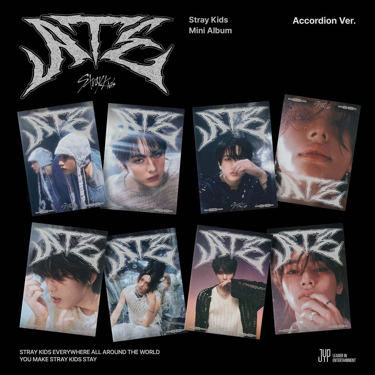 K-POP STRAY KIDS Mini Album [ATE] Accordion Ver CD+P.Book+Lyrics+P.Card+Lip Card