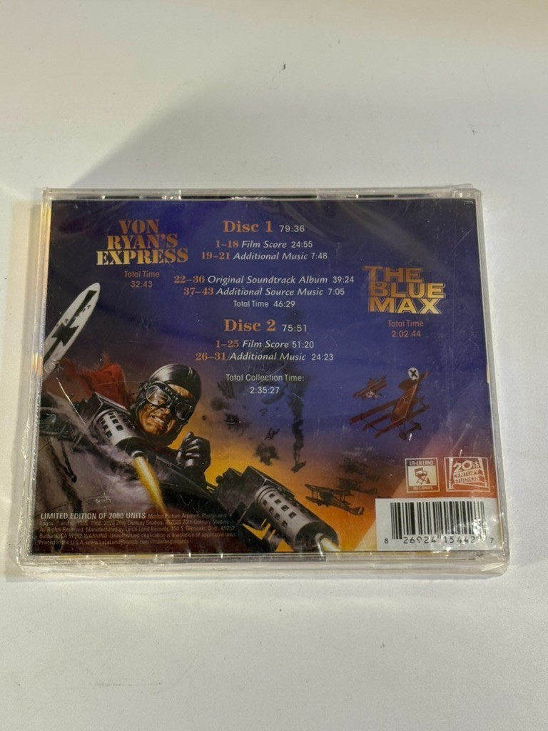 Jerry Goldsmith at 20th Vol 1 Von Ryans Express Blue Max 2 CD La-La Land Soundtr