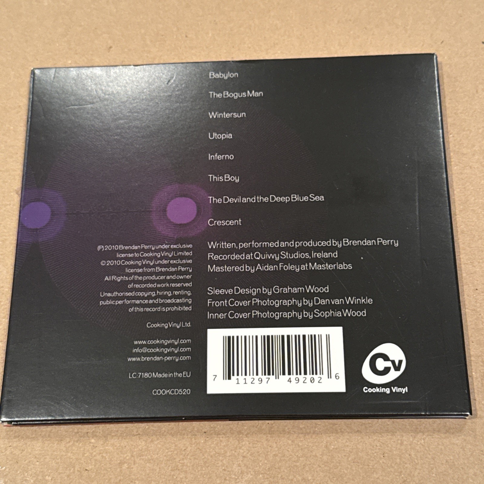Brendan Perry [of Dead Can Dance]: Ark (CD, 2011, Cooking Vinyl)